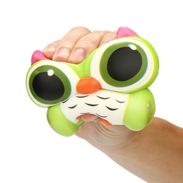 Squishie Hibou vert