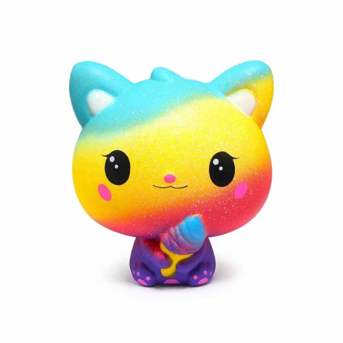 squishy chat multicolore