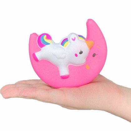 Squishie Licorne Lune Rose