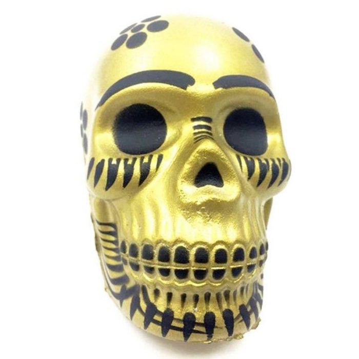 Squishy Tête de mort Dorée